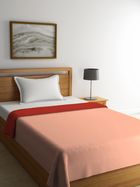 

STELLAR HOME Red & Pink Solid AC Room 120 GSM Single Bed Comforter