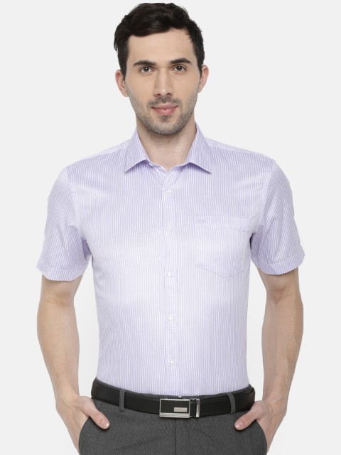 

Chennis Men Purple & White Slim Fit Striped Formal Shirt