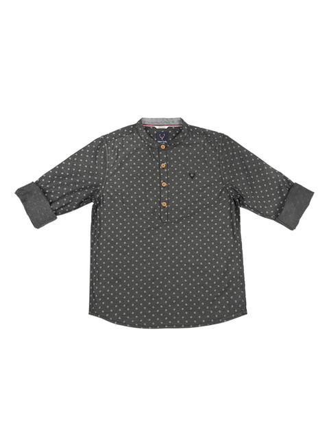 

Allen Solly Junior Boys Grey Regular Fit Printed Casual Shirt
