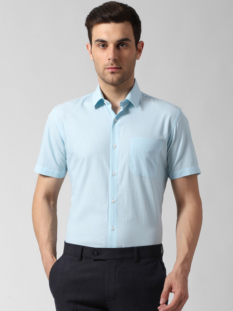 

Peter England Men Turquoise Blue Slim Fit Solid Formal Shirt