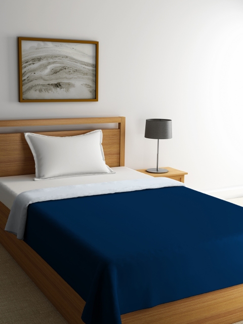 

STELLAR HOME Blue Solid AC Room 120 GSM Single Bed Comforter