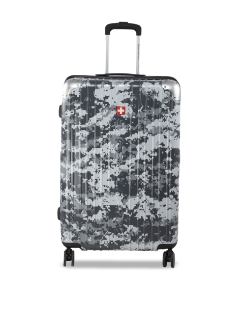 

Swiss Military Unisex Grey Camaflouge Print Large Trolley Bag