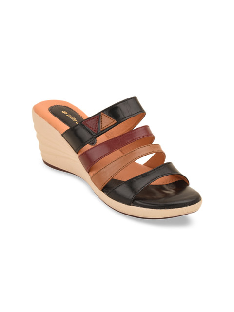 

pelle albero Women Black & Brown Colourblocked Heels