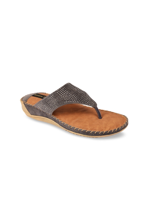 

WOMENS BERRY Women Grey Solid Open Toe Flats