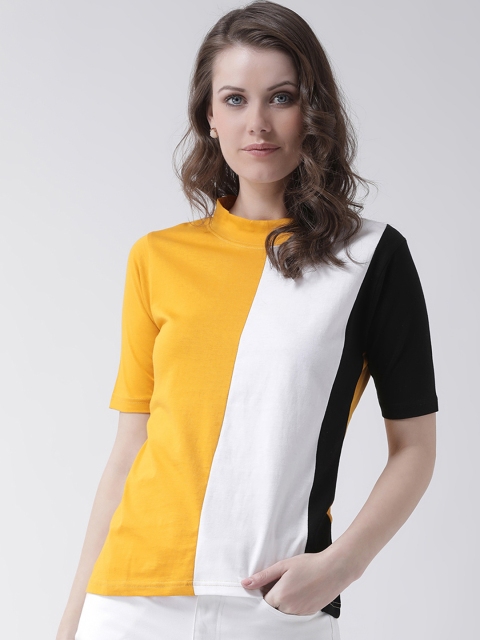 

The Dry State Women Multicoloured Colourblocked Round Neck T-shirt, Multi