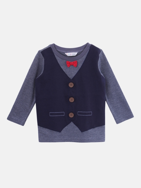 

Beebay Boys Navy Blue Solid Round Neck T-shirt