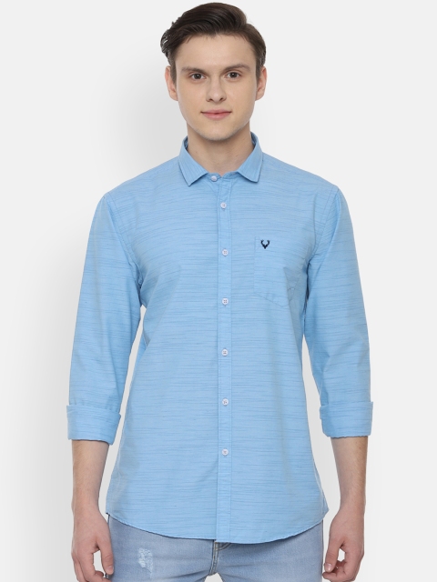 

Solly Jeans Co. Men Blue Regular Fit Striped Casual Shirt