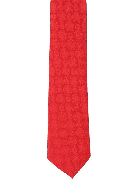 

Van Heusen Men Red Woven Design Broad Tie