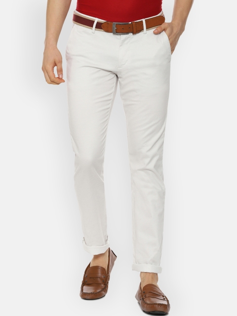 

Allen Solly Men White Slim Fit Printed Chinos