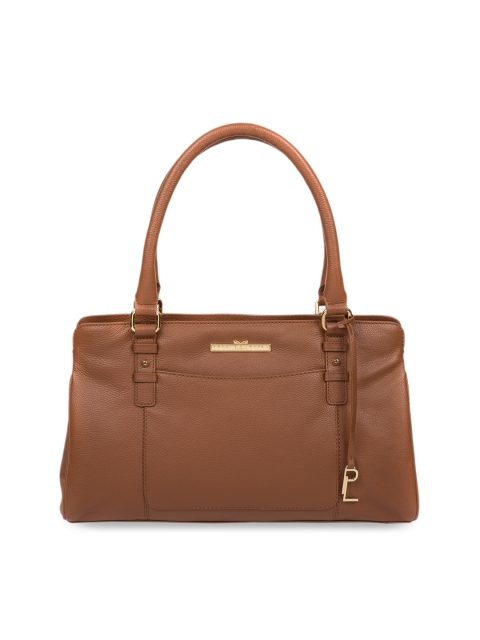 

PURE LUXURIES LONDON Women Tan Brown Solid Genuine Leather Leiston Shoulder Bag