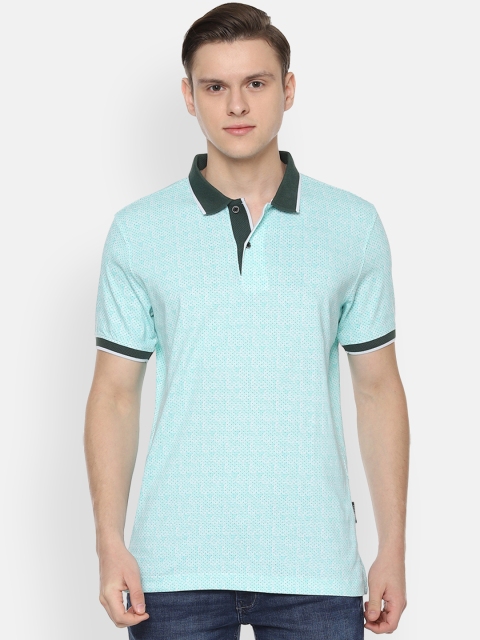 

Van Heusen Men Blue Printed Polo Collar T-shirt