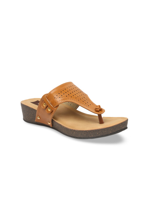 

VALIOSAA Women Tan Brown Solid Comfort Heels