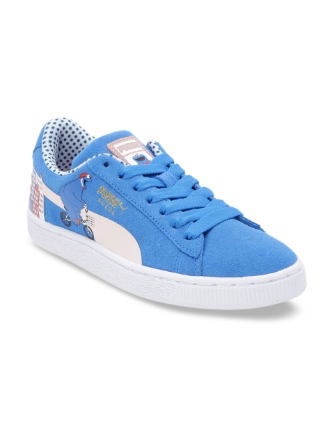 

Puma Kids Blue Sesame Str 50 Suede Jr Sneakers