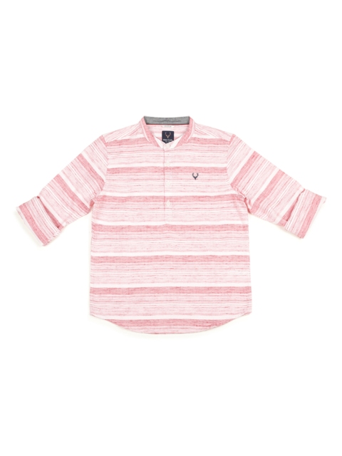 

Allen Solly Junior Boys Pink Regular Fit Striped Casual Shirt