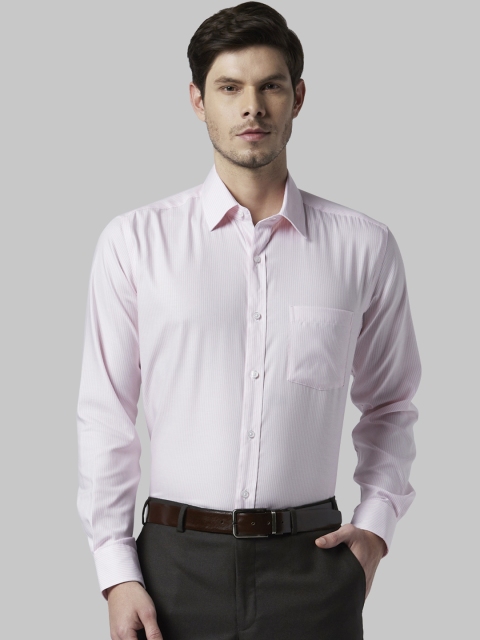 

Park Avenue Men Pink & White Regular Fit Solid Formal Shirt