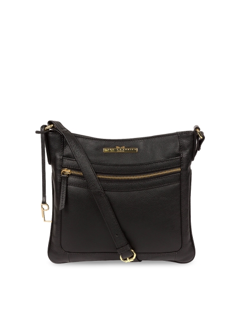 

PURE LUXURIES LONDON Women Black Solid Genuine Leather Lewes Sling Bag