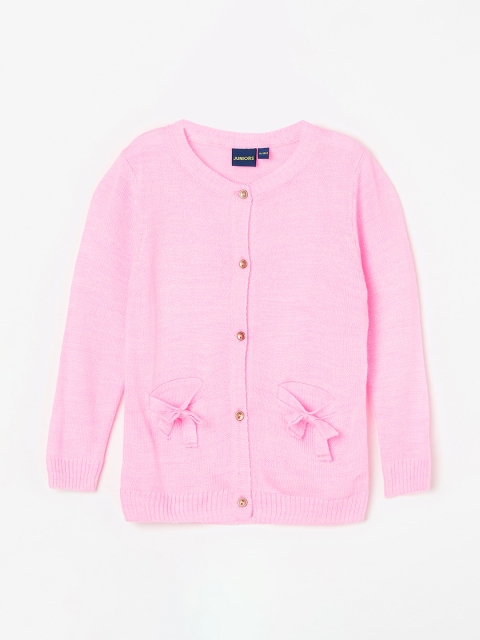 

Juniors by Lifestyle Girls Pink Solid Cardigan