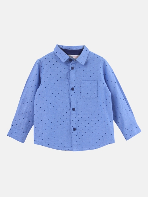 

Beebay Boys Blue Regular Fit Printed Casual Shirt