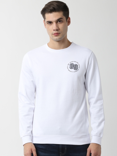 

Peter England Casuals Men White Solid Sweatshirt