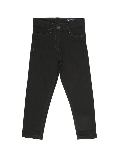 

Allen Solly Junior Girls Black Regular Fit Mid-Rise Clean Look Stretchable Jeans