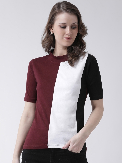 

The Dry State Women Multicoloured Colourblocked Round Neck T-shirt, Multi