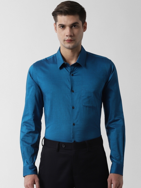 

Peter England Men Blue Slim Fit Solid Formal Shirt