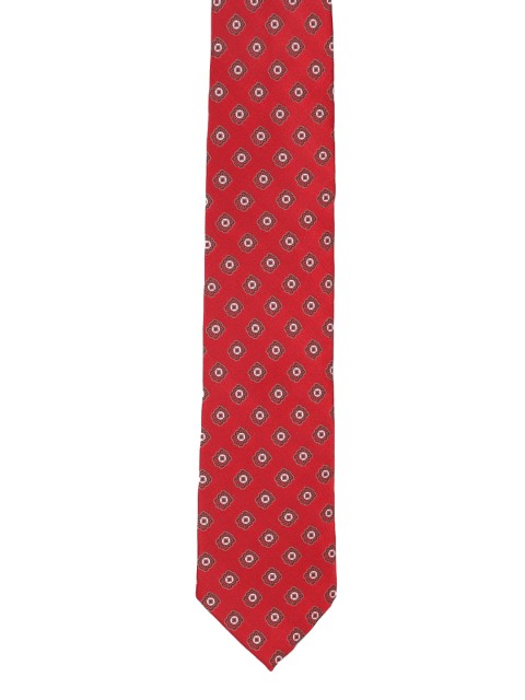 

Van Heusen Red & Off-White Printed Broad Tie