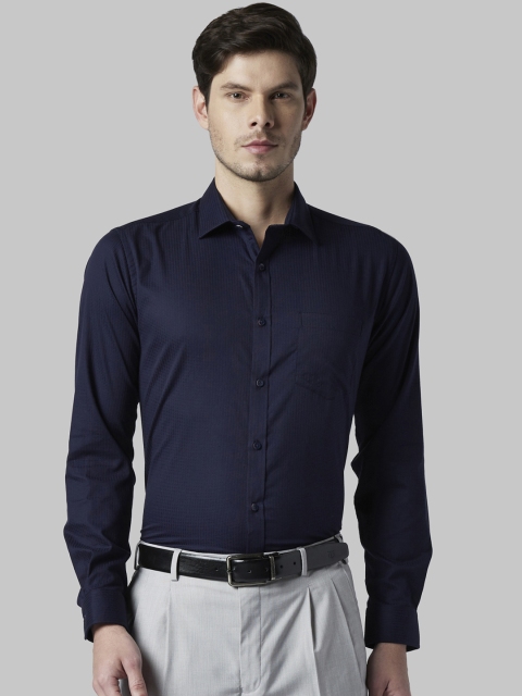

Park Avenue Men Navy Blue Slim Fit Self Design Formal Shirt