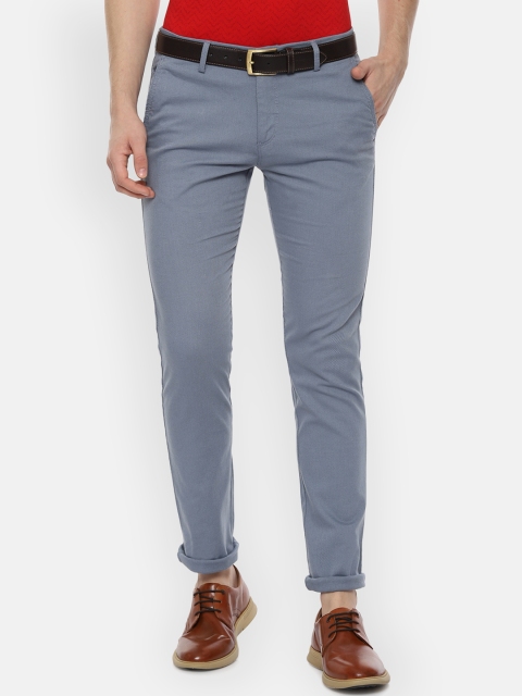 

Allen Solly Men Blue Slim Fit Self Design Chinos