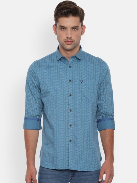 

Allen Solly Men Blue Slim Fit Printed Casual Shirt