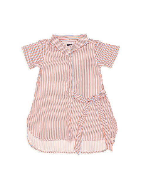 

Allen Solly Junior Girls Striped Orange Shirt Dress