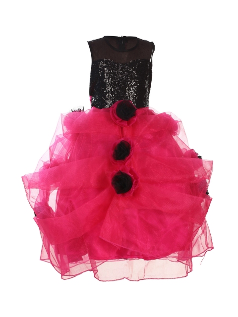 

Samsara Couture Girls Embellished Magenta Maxi Dress