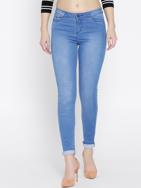 

Xpose Women Blue Slim Fit High-Rise Clean Look Stretchable Jeans