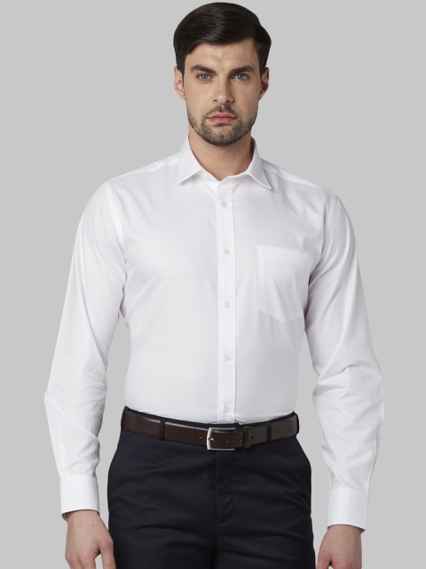 

Park Avenue Men White Regular Fit Self Design Formal Shirt
