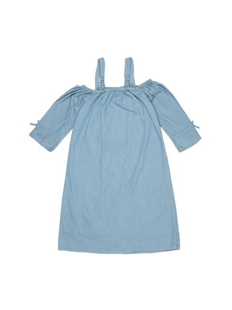 

Allen Solly Junior Girls Solid Blue A-Line Dress