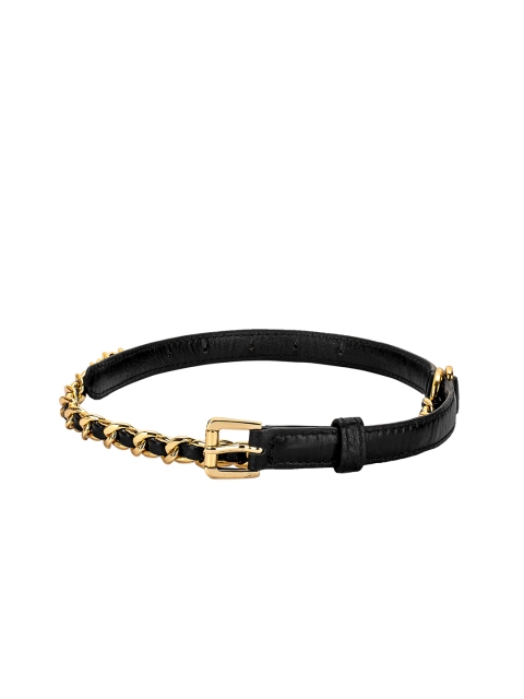 

Eske Women Black Embellished Leather Belt