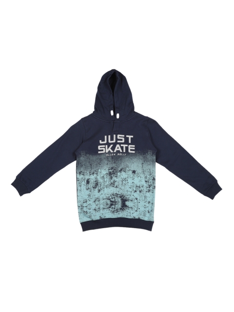 

Allen Solly Junior Boys Navy Blue Printed Hooded Sweatshirt