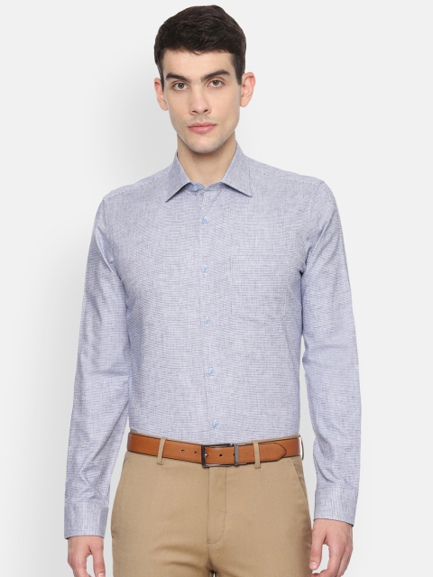 

Van Heusen Men Blue Slim Fit Checked Formal Shirt