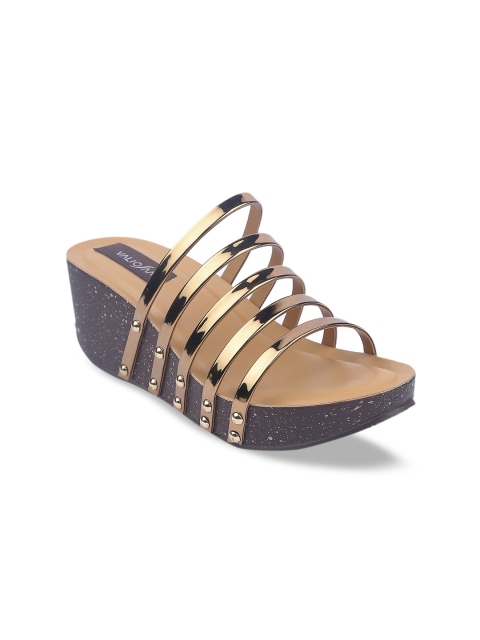 

VALIOSAA Women Copper-Toned Solid Sandals