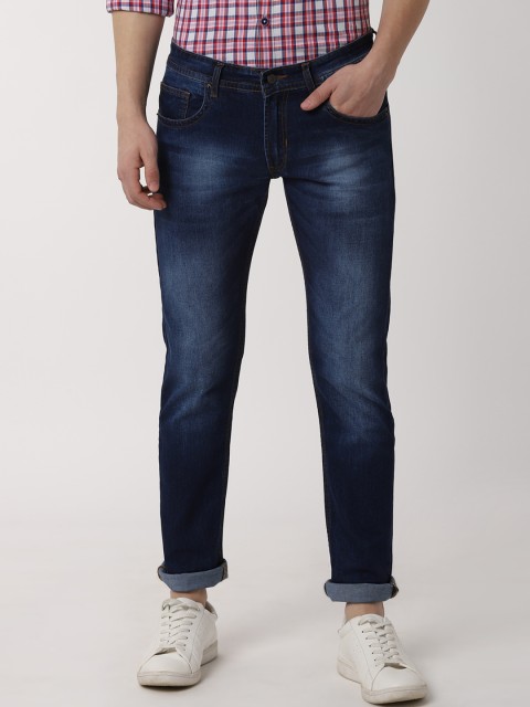 

Peter England Casuals Men Blue Skinny Fit Mid-Rise Clean Look Stretchable Jeans