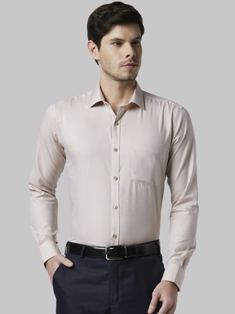 

Park Avenue Men Beige Slim Fit Self Design Formal Shirt