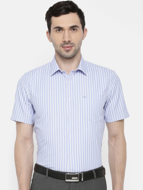 

Chennis Men Blue Slim Fit Striped Formal Shirt