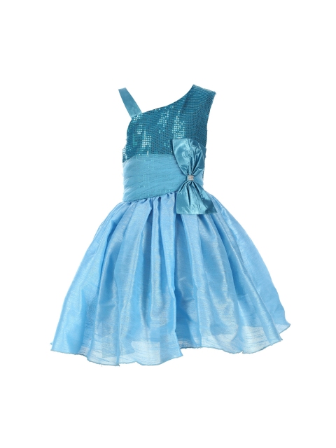 

Samsara Couture Girls Embellished Blue Fit and Flare Dress