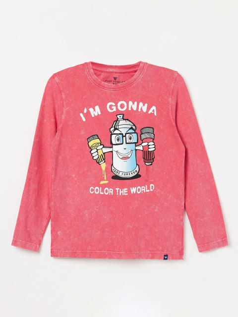

Fame Forever by Lifestyle Boys Pink Printed Round Neck T-shirt