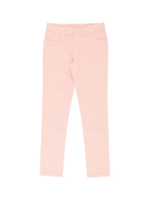 

Pantaloons Junior Girls Pink Regular Fit Printed Regular Trousers