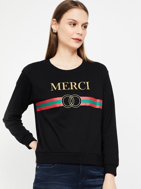 

Fame Forever by Lifestyle Women Black Printed Sweatshirt