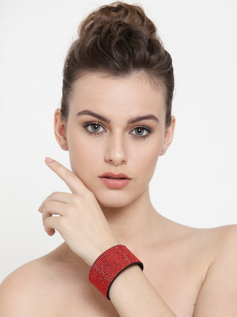 

AVANT-GARDE PARIS Gold-Plated Red Antique Bangle-Style Bracelet