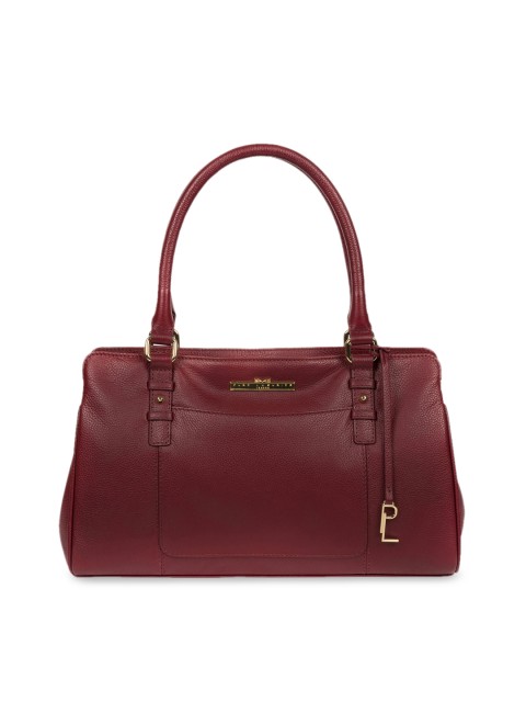 

PURE LUXURIES LONDON Women Maroon Solid Genuine Leather Leiston Shoulder Bag