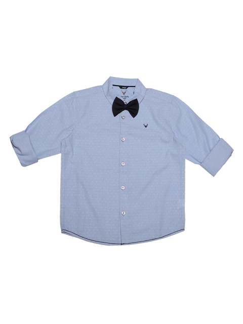 

Allen Solly Junior Boys Blue Regular Fit Self Design Casual Shirt