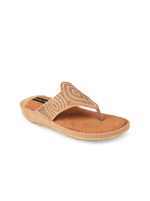 

WOMENS BERRY Women Tan Brown Solid Open Toe Flats